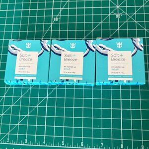 NEW-  Set of 3 Salt + Breeze Bar Soap